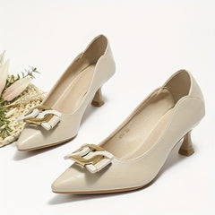 Women's Buckle Decor Pumps Stiletto Heels