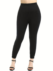  High Rise Elastic Cut Out Casual Pants