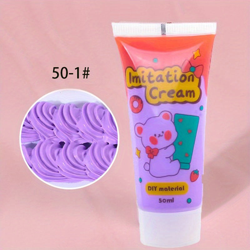 50ml Simulated Cream Glue Set Small Hair Clip Resin Cream Glue