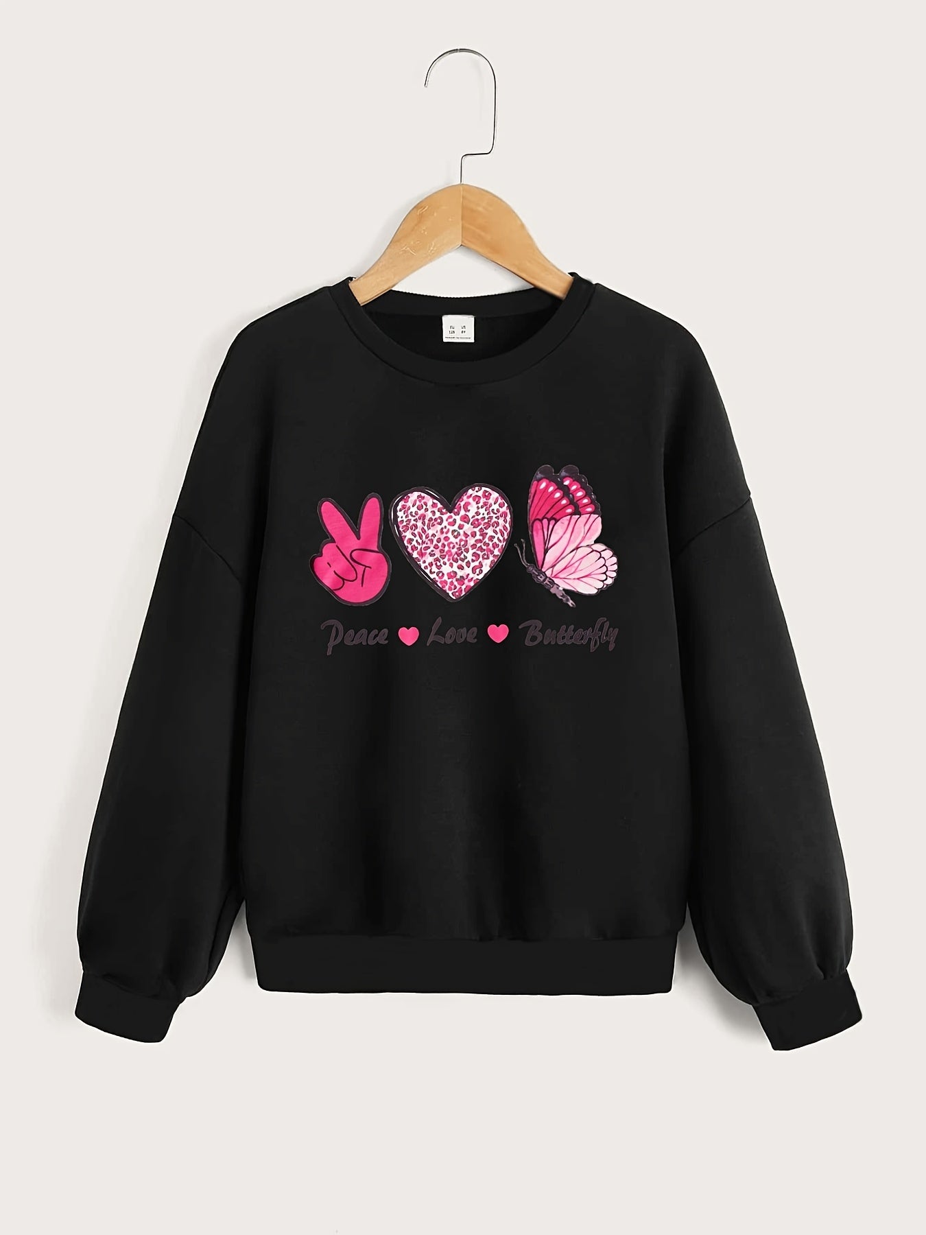 Girls' Brooklyn Graphic Long Sleeve Sweatshirt Round Neck Pullover Spring Fall