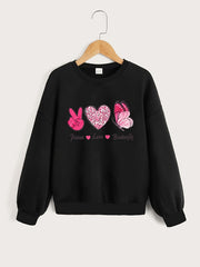 Girls' Brooklyn Graphic Long Sleeve Sweatshirt Round Neck Pullover Spring Fall
