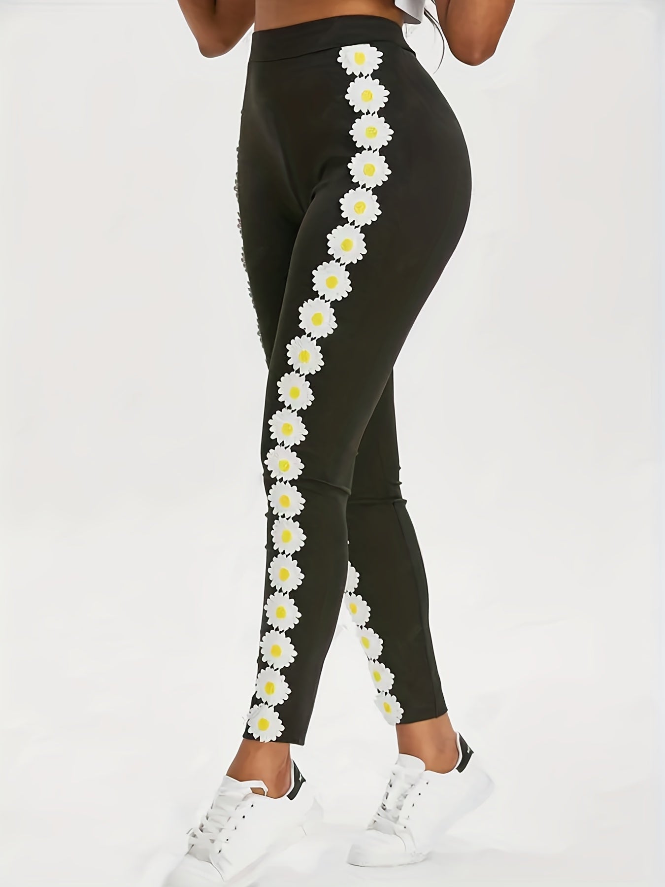  Ditsy Print Slim Fit Leggings