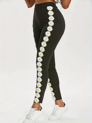  Ditsy Print Slim Fit Leggings