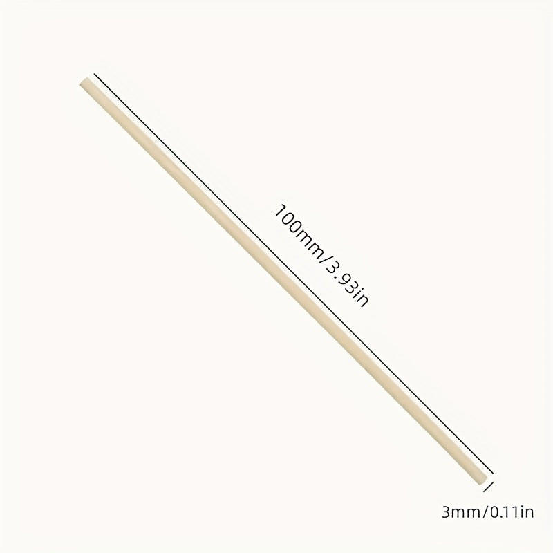 100pcs Wooden Stick 100mm 3mm Solid Wood Birch Ice Cream Stick