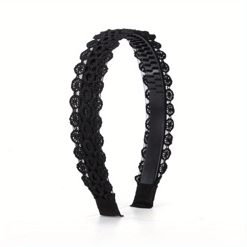 Lace Wide Brim Hairband Non Slip Hair Accessories