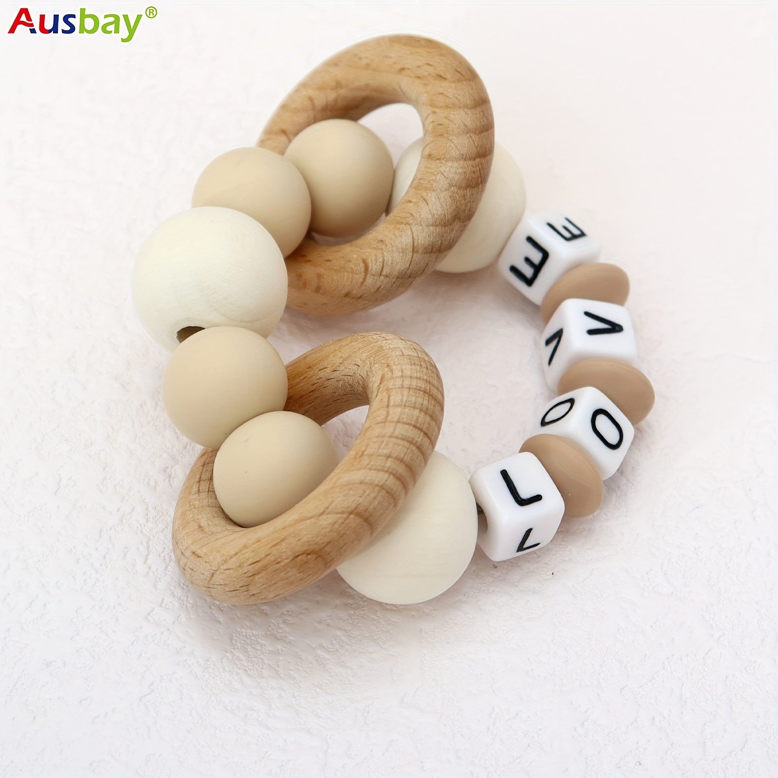 Customizable Rattle Teether Ring for Babies