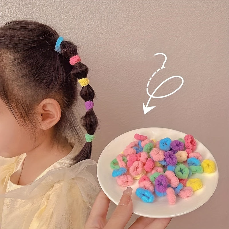 300pc Random Hair Tie Bands Ponytail Holders Scrunchies for Girls Kids