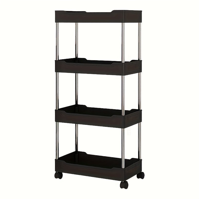 3-Tier Rolling Cart Stroller Shelf for Narrow Spaces