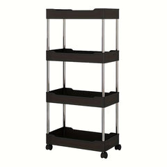 3-Tier Rolling Cart Stroller Shelf for Narrow Spaces