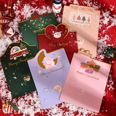 Golden Plated Christmas Greeting Card Floral Design