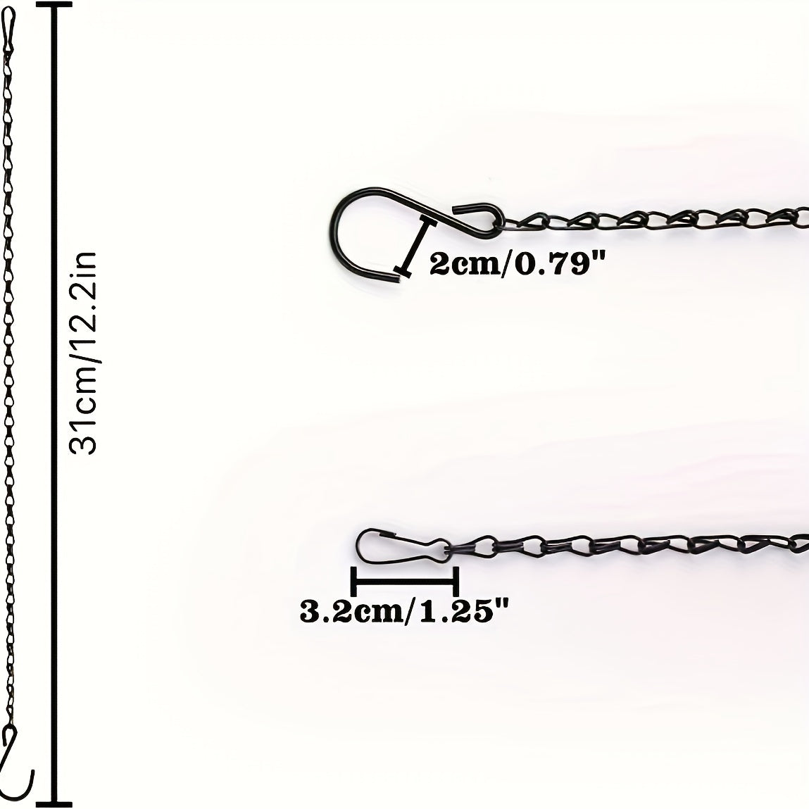 Hanging Chain for Bird Feeders, Birdbaths, Planters, Lanterns