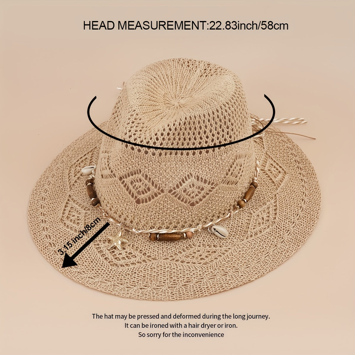 Western Cowboy Jazz Straw Hat Men Women Sun Protection Beach Hat