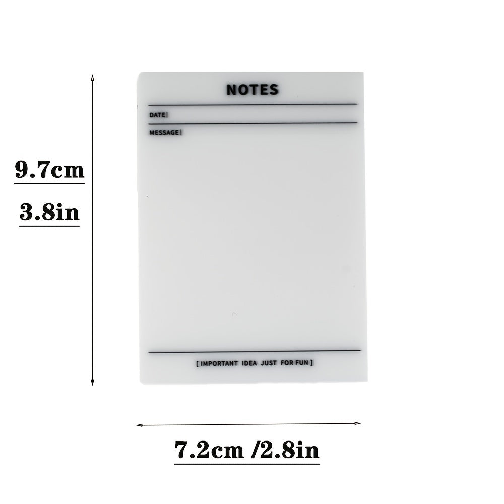 1pc 9.65x7 Transparent Sticky Notes Waterproof Sticky Notes Pad