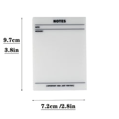 1pc 9.65x7 Transparent Sticky Notes Waterproof Sticky Notes Pad