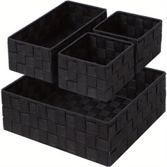 Stylish Small Woven Storage Baskets Set of 3