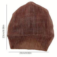 Pleated Mesh Beanie Thin Breathable Turban Cap Head Wrap Chemo Hats