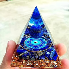 Orgone Pyramid With Amethyst Crystal Ball