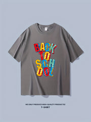 Back To School Print Men's Graphic Crew Neck T-shirt