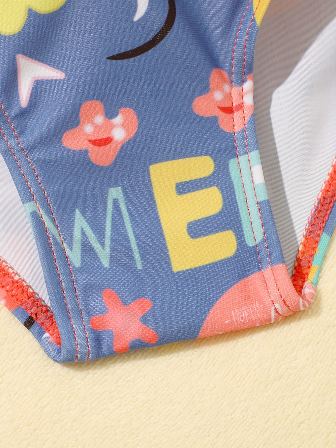 Cartoon Print Swimsuit for Baby Boys & Toddlers Unisex