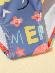 Cartoon Print Swimsuit for Baby Boys & Toddlers Unisex