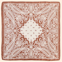 Boho Paisley Printed Square Scarf Silk Feeling Headscarf 70x70cm