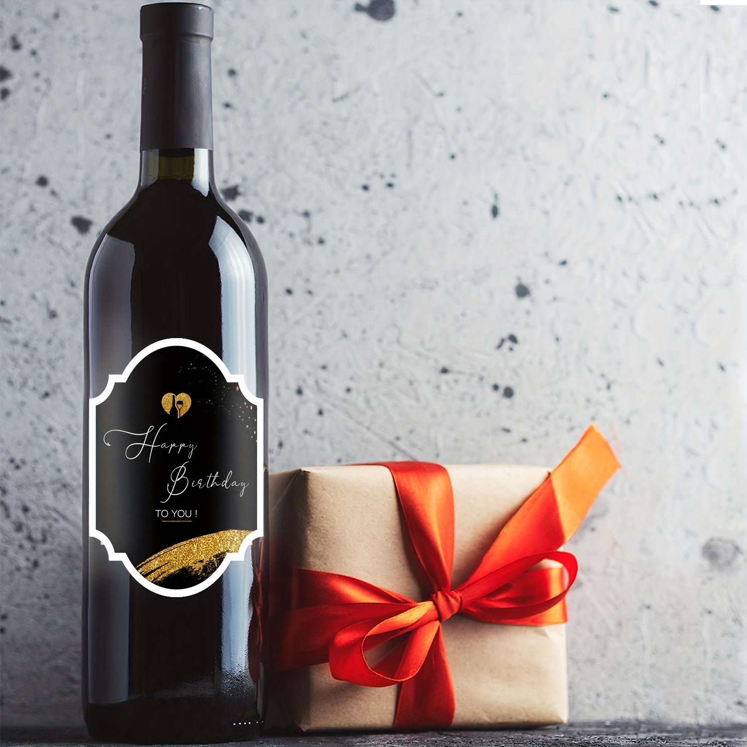 Birthday Bottle Labels Wine Bottle Stickers For Champagne Sparkling Wine