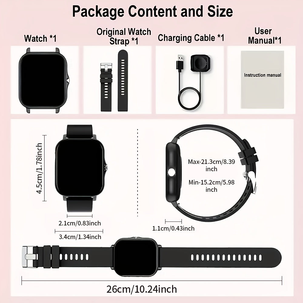 1.83" Full Screen Smartwatch Touch Display Supports Call Answering Dialing
