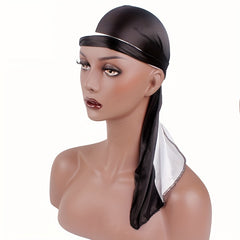 Satin Durag Silk Hip Hop Unisex Head Wraps Turban Night Caps