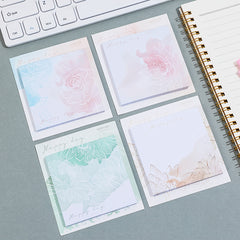 Chinese Style Gradient Flowers Sticky Notes 2.99-inch 50 Sheets Each