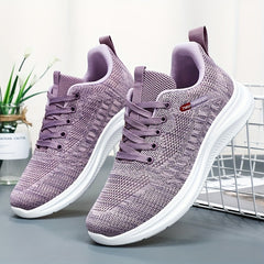 Women's Knitted Sports Shoes Lightweight Low Top Running & Tennis Sneakers