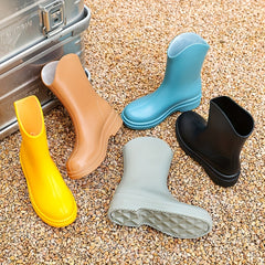 Women's Anti skid Rain Boots Slip On Waterproof Shoes