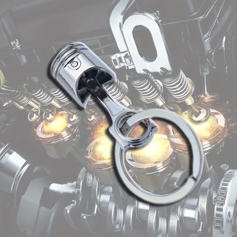 Engine Piston Keychain For Men Car Modified Metal Keychain Pendant Motorcycle