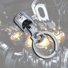 Engine Piston Keychain For Men Car Modified Metal Keychain Pendant Motorcycle