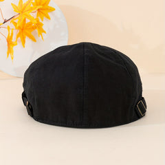 Unisex Adjustable Octagonal Hat, Retro Literary Style, One Size Fits All