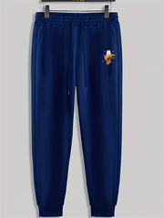 Duck Mouth Print Men's Drawstring Sweatpants Loose Casual Trousers