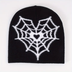 Spider Love Heart Beanie Y2k Beanie Hat Men's Winter Hat Decoration