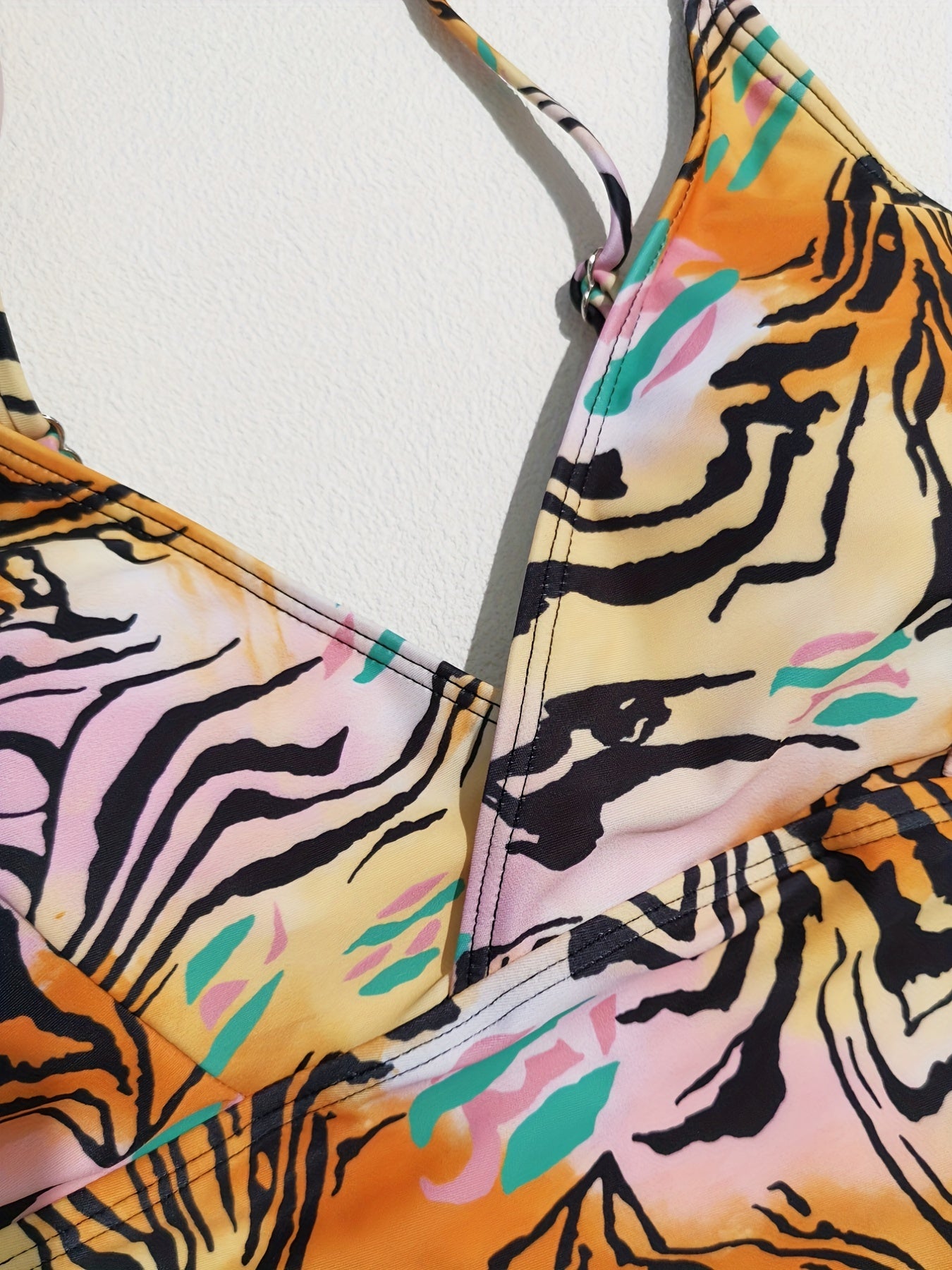  Sexy One Piece Swimsuit Women's Plus Random Print