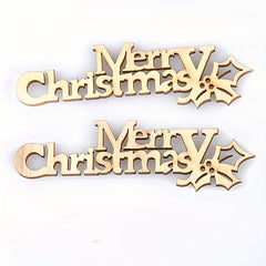 10pcs Wooden Christmas Letters for DIY Home Decor & Xmas Party