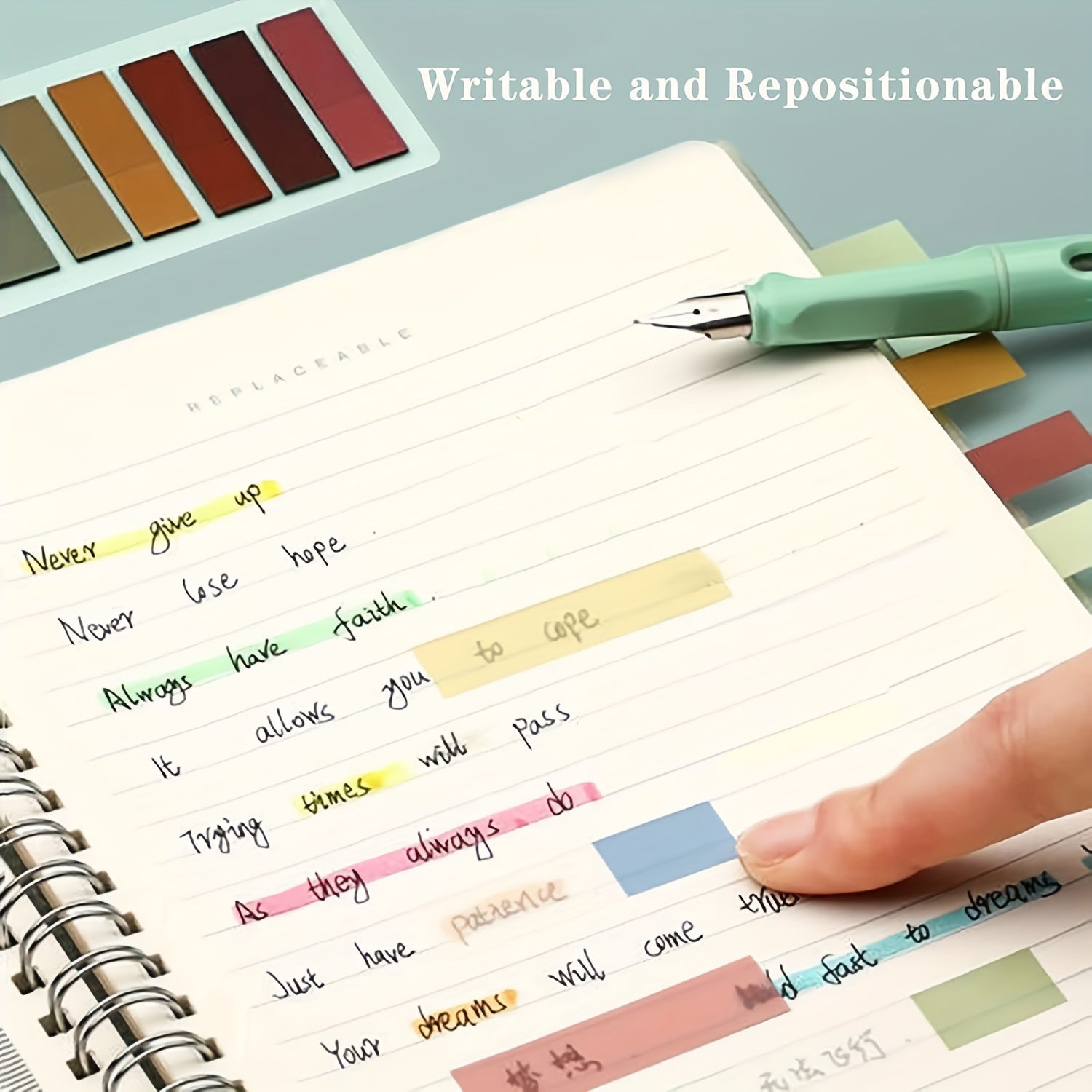 600 Morandi Book Page Tabs Sticky Notes for Markers & Indexing
