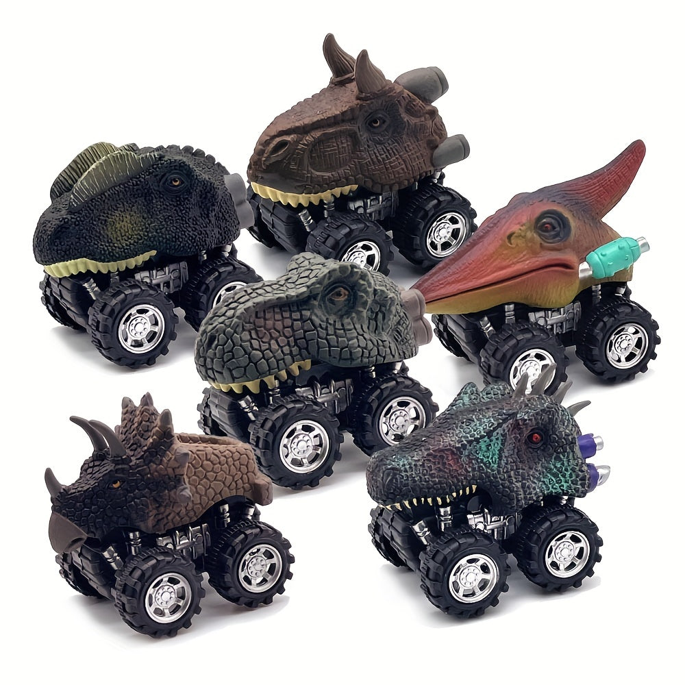 Dino Toy Pull Back Cars Mini Monster Truck Big Tires