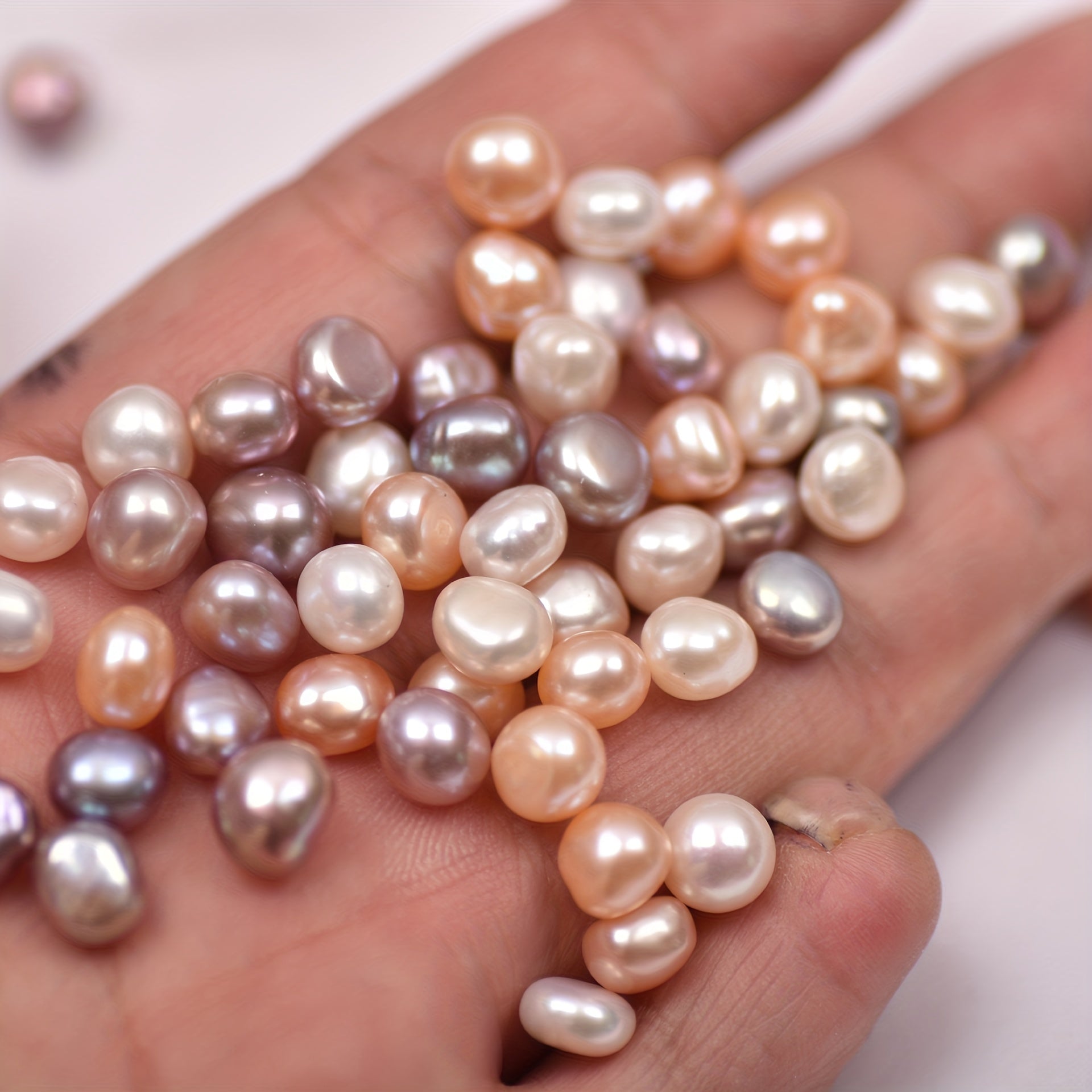 2pcs 7 8mm Freshwater Baroque Non-Porous Pearls DIY Accessories