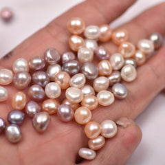 2pcs 7 8mm Freshwater Baroque Non-Porous Pearls DIY Accessories