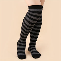 Striped Thigh High Socks Over The Knee Women's Stockings
