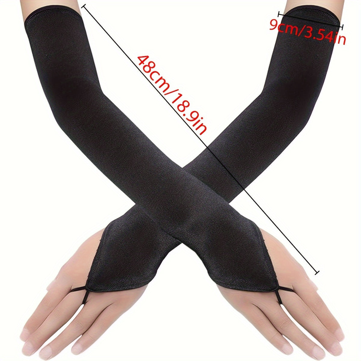 D EXCEED Women's Long Fingerless Sheer Gloves for Weddings and Events