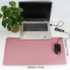 Purple Powder PU Leather Waterproof Mouse Pad for Offices, Schools, Homes