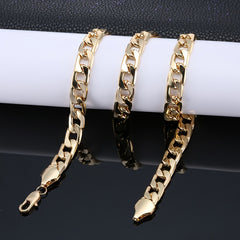 Men's Copper Chain Necklace Hip Hop Party Jewelry