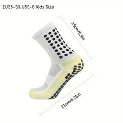 Kids Anti-Slip Sports Socks EU35-39 with Grip Pads