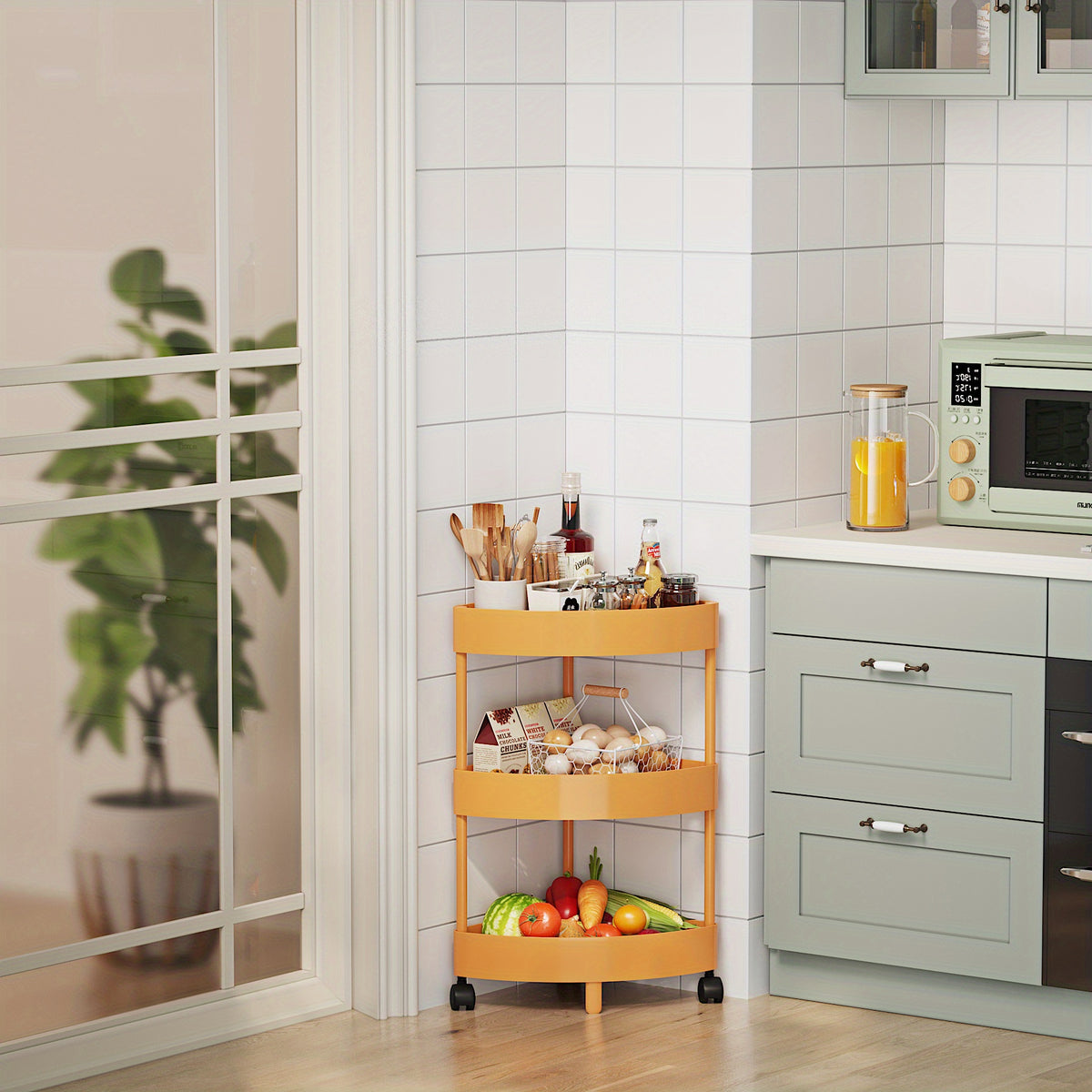 Multi Tier Storage Rack For Kitchen Corner Shelves