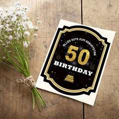 50th Birthday Bottle Labels Champagne Sparkling Wine Stickers