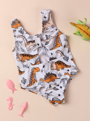 Baby Girls Dinosaur Print Swimsuit Summer